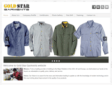 Tablet Screenshot of goldstargarments.com